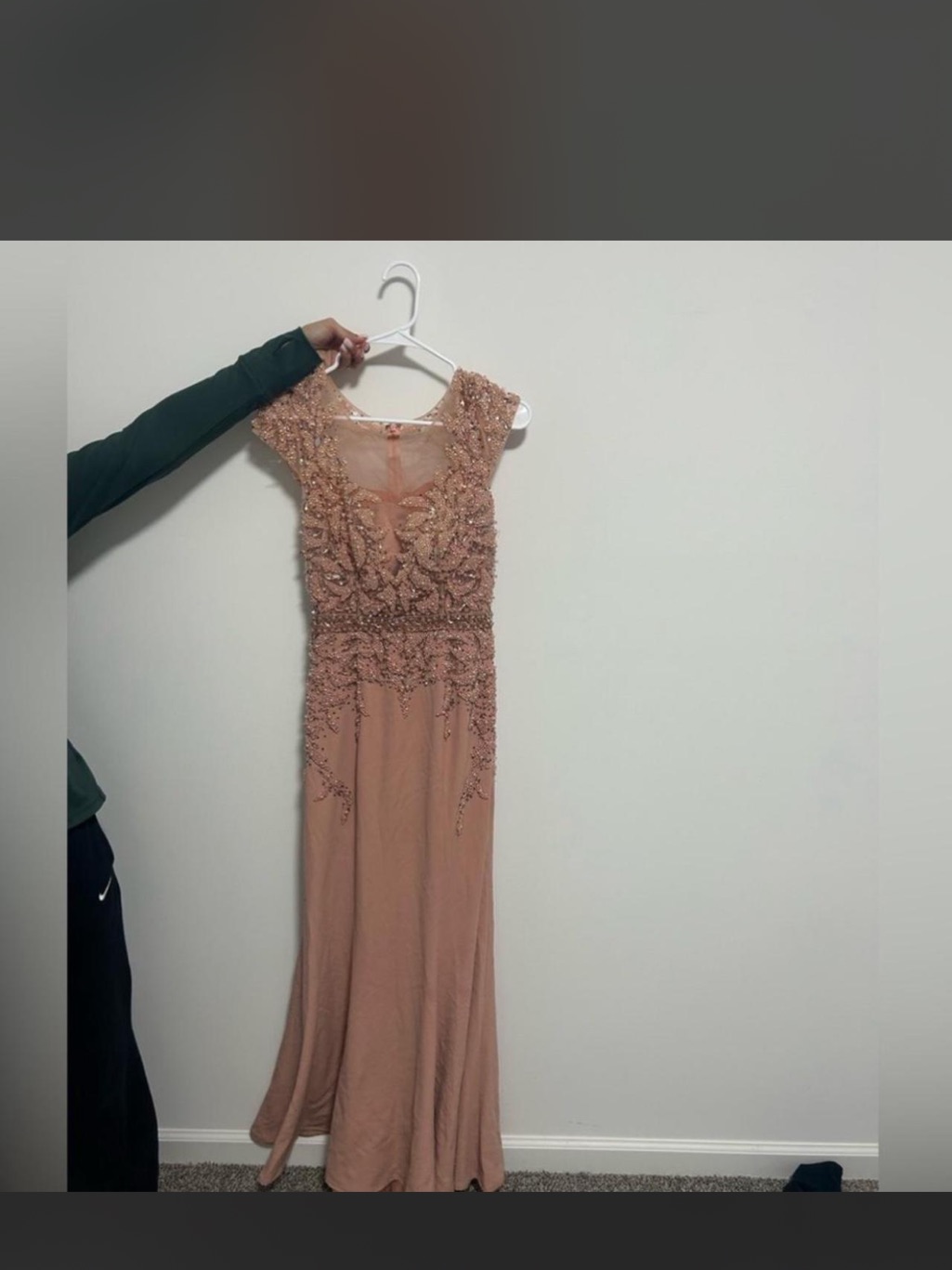 Embellished Dusty Rose Evening Gown